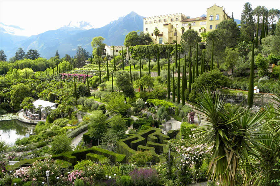 Gärten von Schloss Trautmannsdorf in Meran